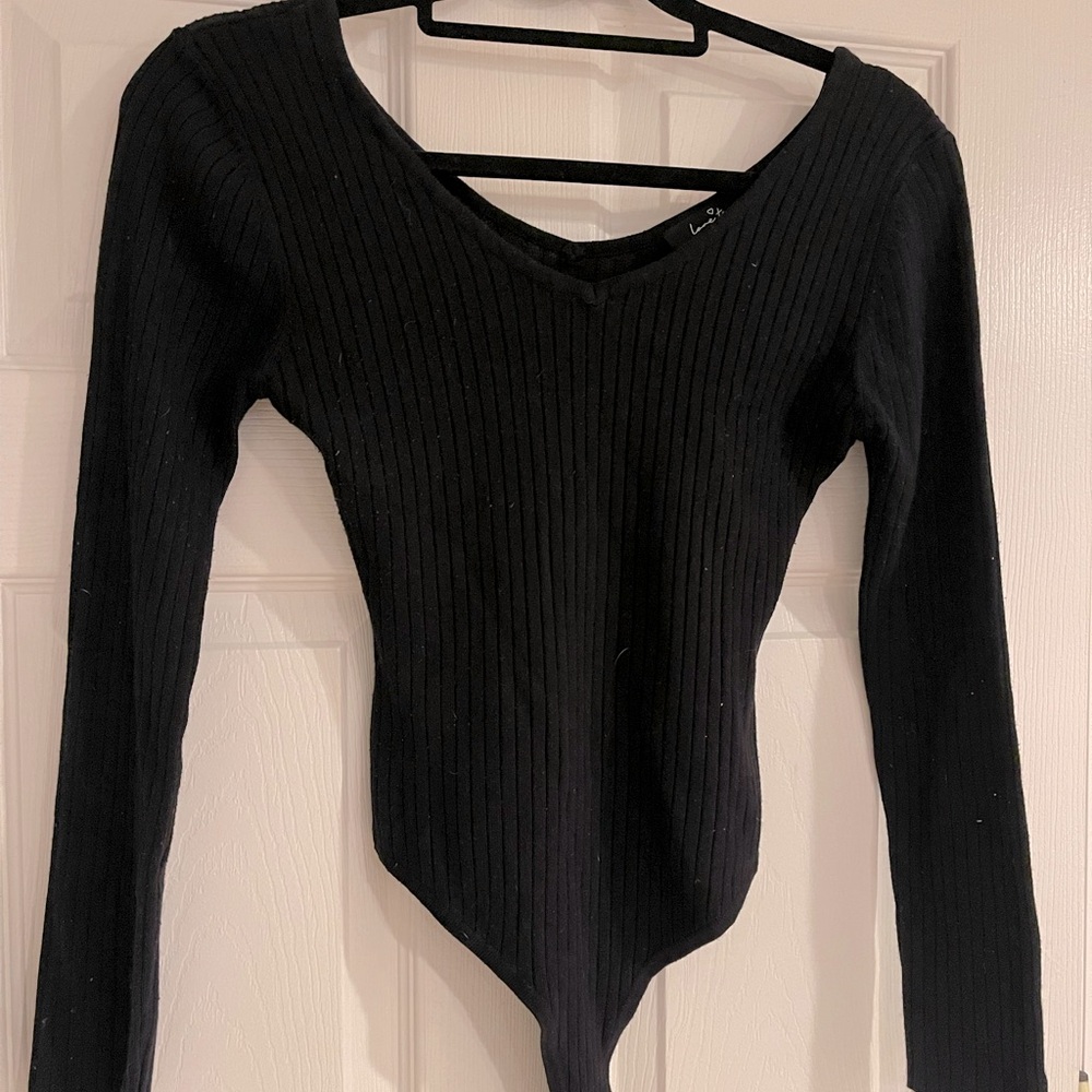 Long Sleeve Black Body Suit